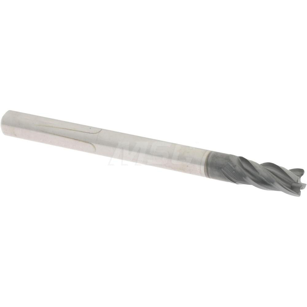 Accupro 95168610 Corner Radius End Mill 1/8" Dia, 1/4" LOC, 0.0100" Radius, 4 Flute, Solid Carbide