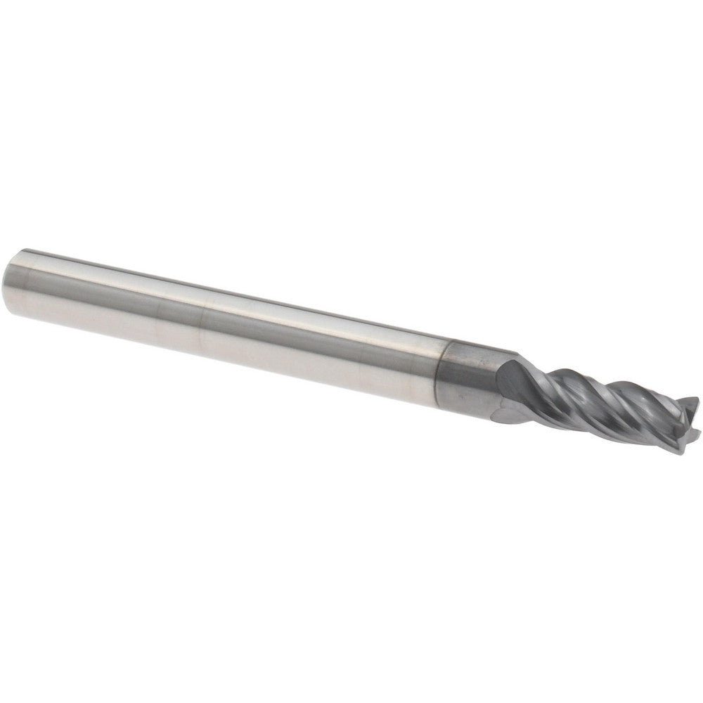 Accupro 95168267 Corner Radius End Mill 5/32" Dia, 3/8" LOC, 0.0100" Radius, 4 Flute, Solid Carbide