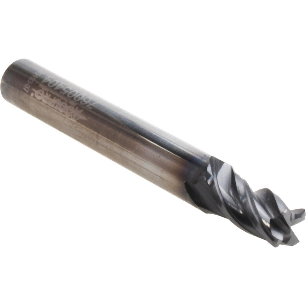 Accupro 95168344 Corner Radius End Mill 7/32" Dia, 3/8" LOC, 0.0150" Radius, 4 Flute, Solid Carbide