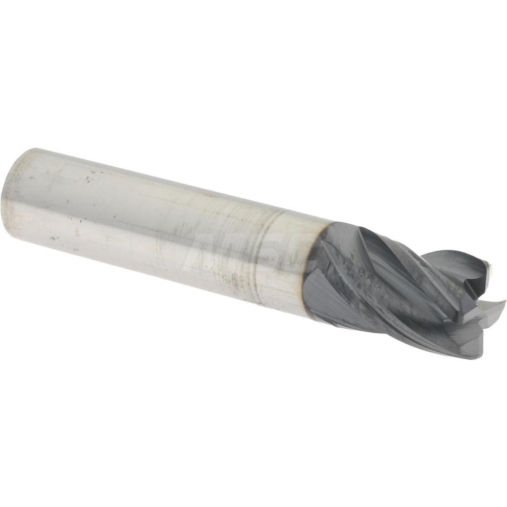 Accupro 95168341 Corner Radius End Mill 3/8" Dia, 1/2" LOC, 0.0300" Radius, 4 Flute, Solid Carbide
