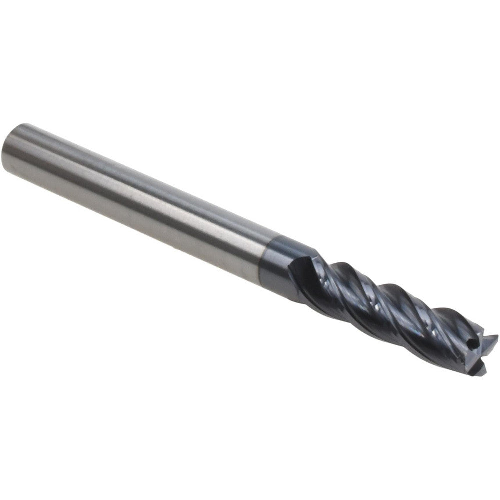 Accupro 95168355 Corner Radius End Mill 3/16" Dia, 5/8" LOC, 0.0100" Radius, 4 Flute, Solid Carbide