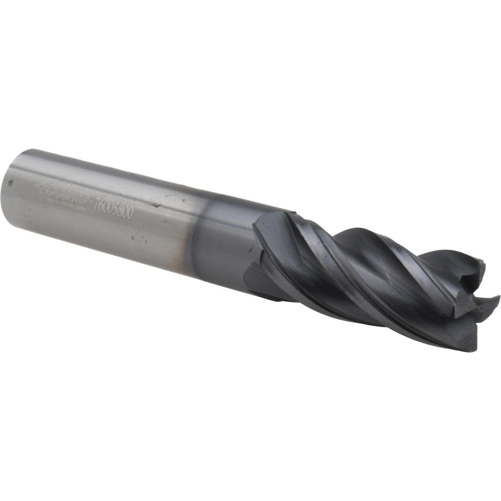 Accupro 95168403 Corner Radius End Mill 7/16" Dia, 1" LOC, 0.0200" Radius, 4 Flute, Solid Carbide