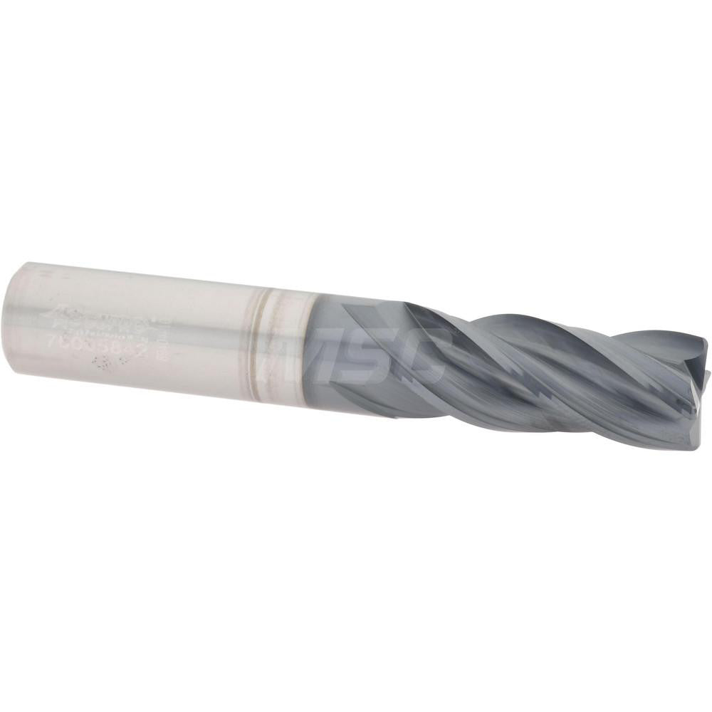 Accupro 95168275 Corner Radius End Mill 1/2" Dia, 1-1/4" LOC, 0.0300" Radius, 4 Flute, Solid Carbide