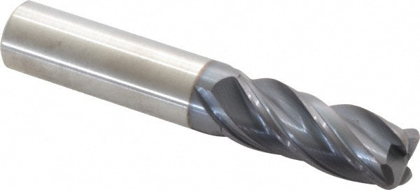Accupro 95168381 Corner Radius End Mill 1/2" Dia, 1-1/4" LOC, 0.0900" Radius, 4 Flute, Solid Carbide