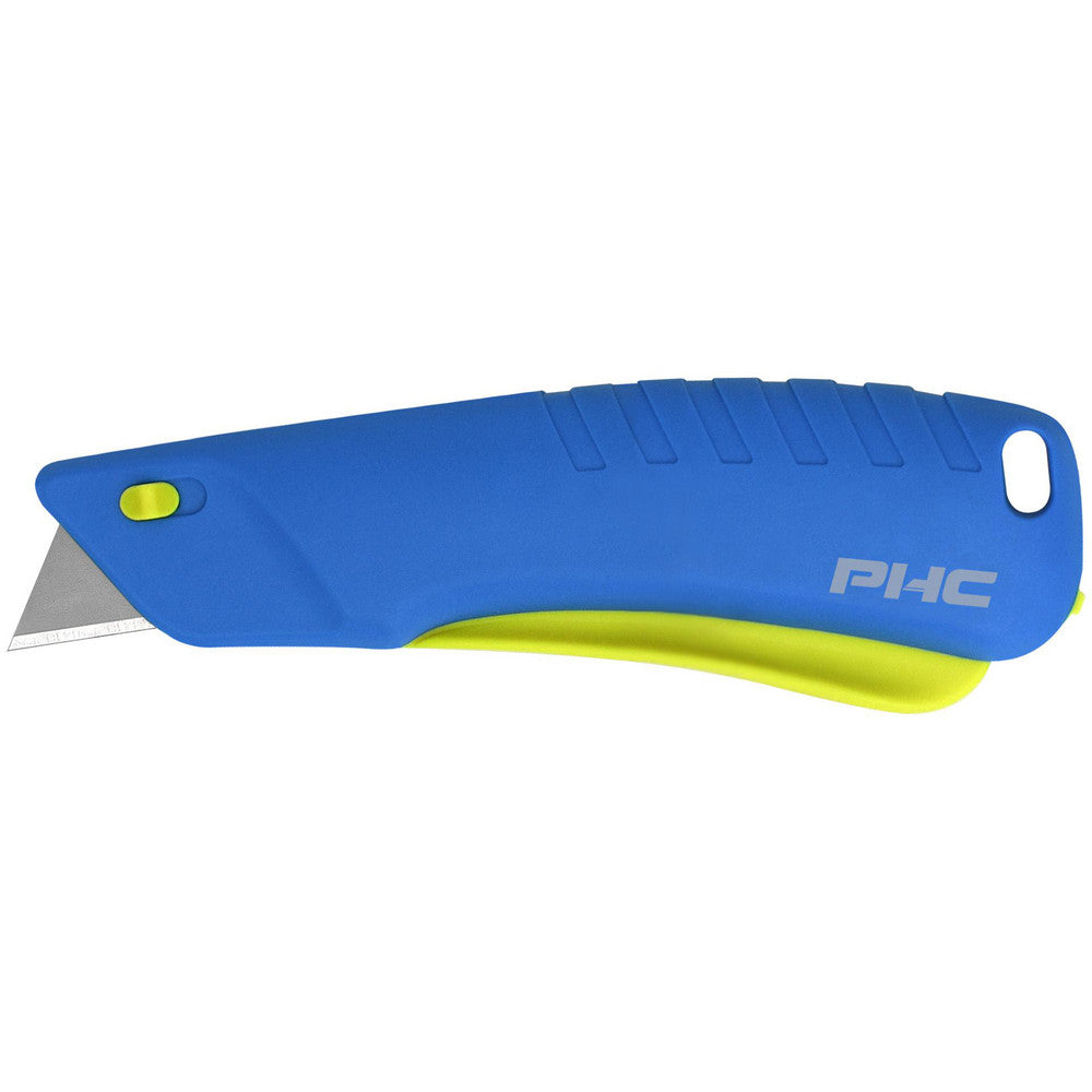 PHC E12209-4 Utility Knives, Snap Blades & Box Cutters Type Safety Knife  Blade Type Utility  Handle Material Plastic  Blade Material Carbon Steel  Blade Length (mm) 51.0500  Blade Length (Decimal Inch) 2.0100