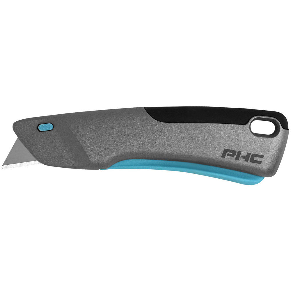 PHC E13302-9 Utility Knives, Snap Blades & Box Cutters Type Safety Knife  Blade Type Utility  Handle Material Metal  Blade Material Carbon Steel  Blade Length (mm) 58.0800  Blade Length (Decimal Inch) 2.2870