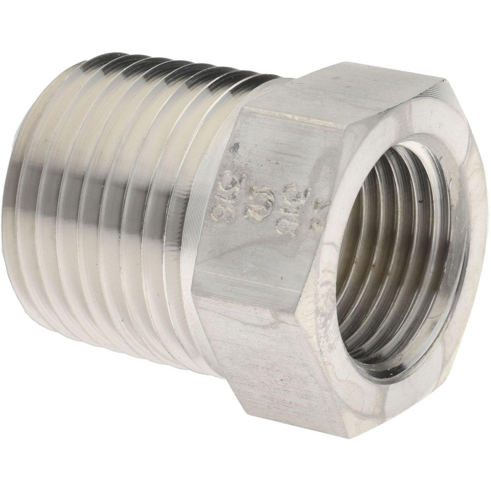 OMEGA ONE INC. P-1/2X3/8-PTR Pipe Bushing 1/2 x 3/8", 316 Stainless Steel