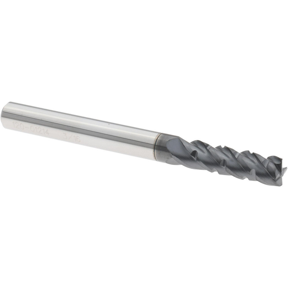 ProMax 120-01214 Roughing & Finishing End Mill 3/16" Dia, 4 Flutes, 0.01" Corner Radius, Corner Radius End, Solid Carbide