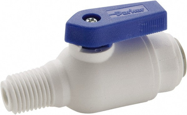 Parker PP6VMC6-MG Male Connector Bi-Directional Manual Ball Valve 3/8" Pipe, Full Port