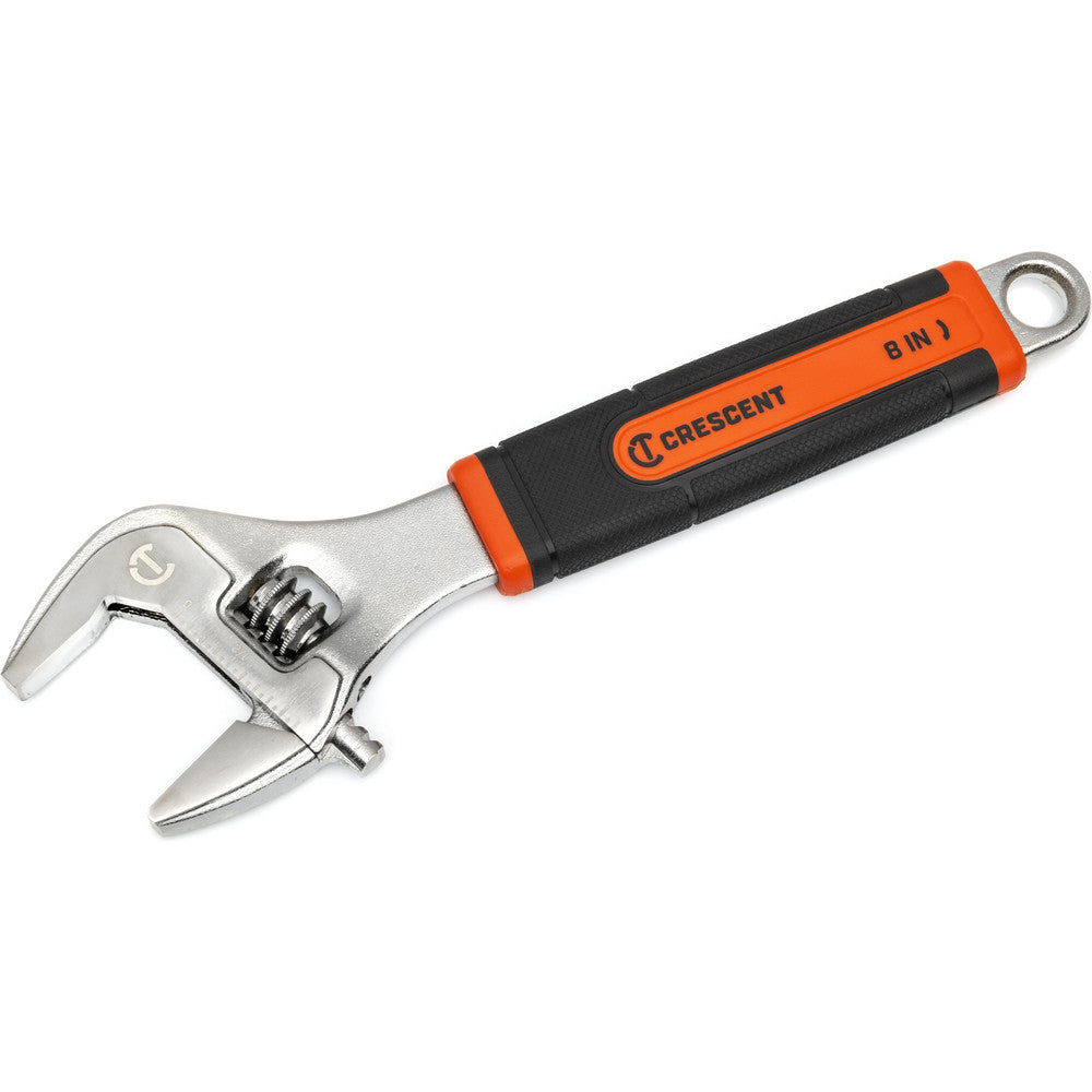 Crescent AC38CVS Adjustable Wrenches Overall Length (Inch) 8  Finish Polished Chrome  Handle Type Cushioned  Material Steel  Measuring Scale Yes  Jaw Capacity (Inch) 2-13/64
