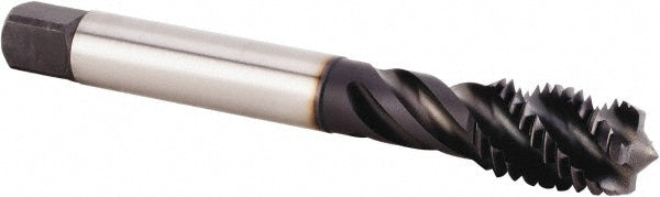 Kennametal 3868831 Spiral Flute Tap M12x1.75, Metric, 3 Flute, Modified Bottoming Chamfer, 6HX Class of Fit, Powdered Metal, Multi-layer Finish