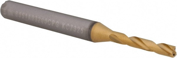 Kennametal 4121528 Screw Machine Length Drill Bit 3.20 mm (0.1260) Dia, 140 deg, Solid Carbide