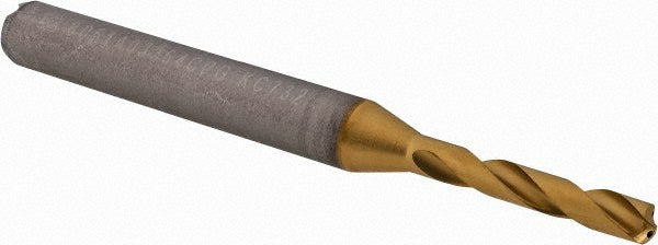 Kennametal 4151105 Screw Machine Length Drill Bit #30 (0.1285) Dia, 140 deg, Solid Carbide
