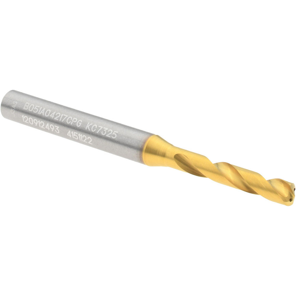 Kennametal 4151122 Screw Machine Length Drill Bit Size #19, 140 deg Point, Solid Carbide