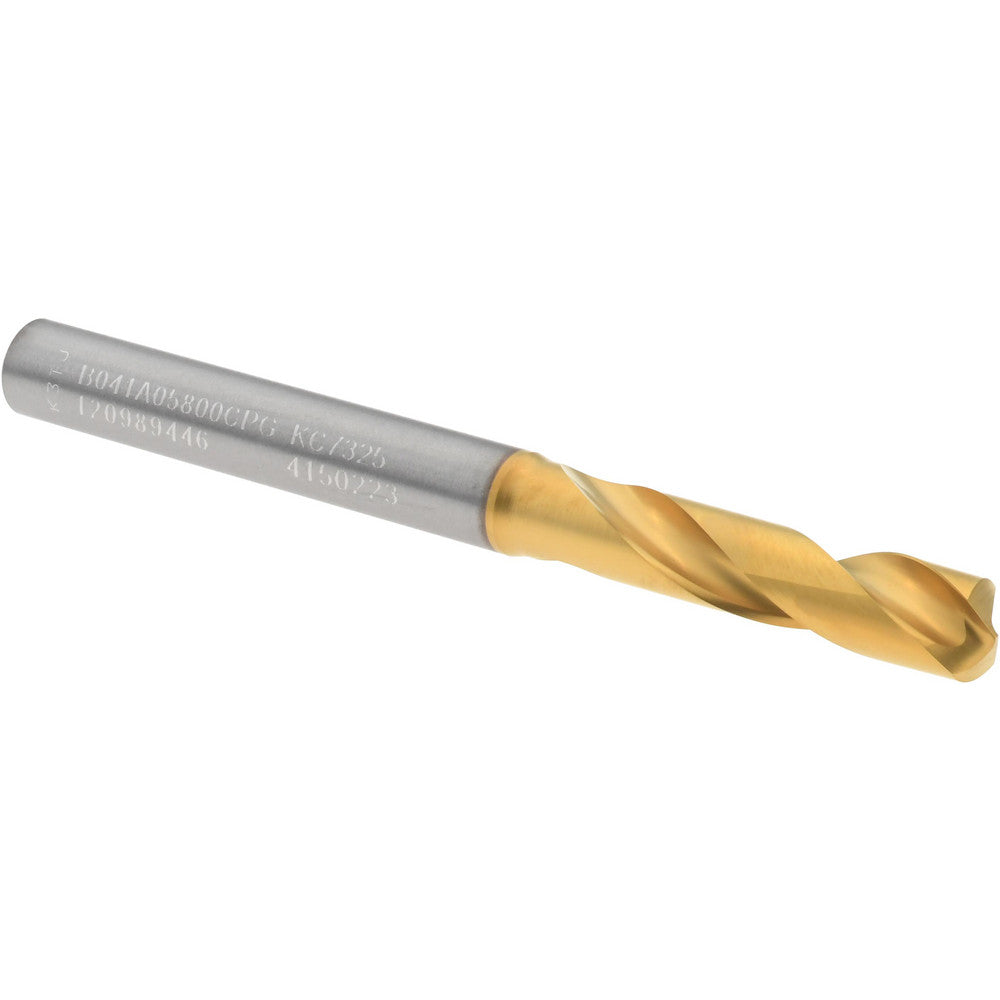 Kennametal 4150223 Screw Machine Length Drill Bit 5.80 mm Dia, 140 deg Point, Solid Carbide
