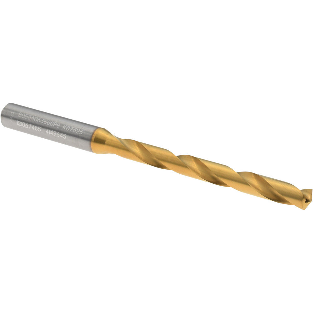 Kennametal 4149645 Taper Length Drill Bit Series B053A-CPG, Letter E (1/4"), 140 &deg Point, Solid Carbide