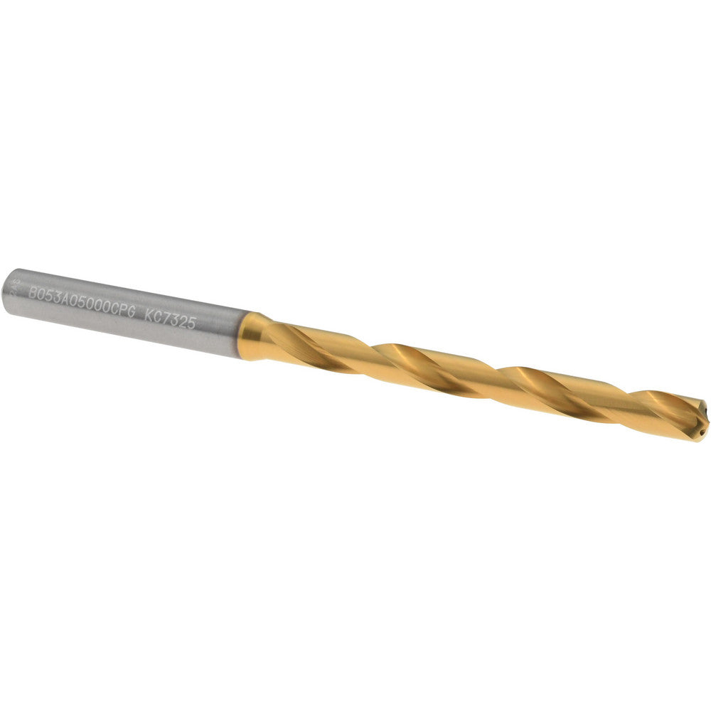 Kennametal 4149625 Taper Length Drill Bit Series B053A-CPG, 5 mm Dia, 140 &deg Point, Solid Carbide