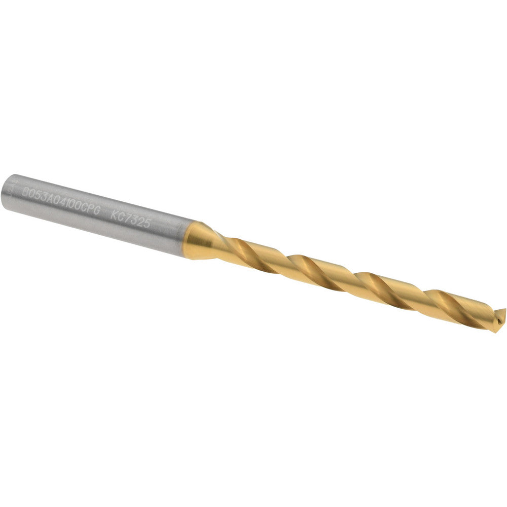 Kennametal 4149611 Taper Length Drill Bit 4.10 mm (0.1614) Dia, 140 deg, Solid Carbide