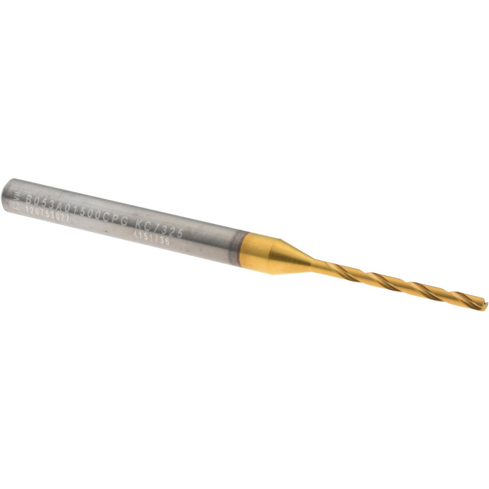 Kennametal 4151736 Taper Length Drill Bit Series B053A-CPG, 1.5 mm Dia, 140 &deg Point, Solid Carbide
