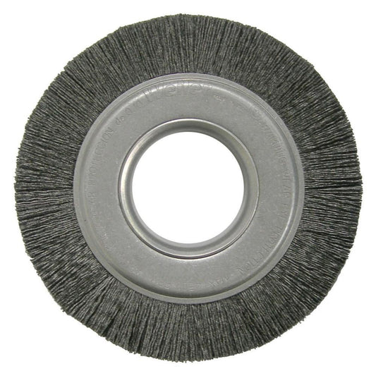 Weiler 86181 Wheel Brush 6" Wheel Dia, 3/4" Face Width, 0.0350" Wire Dia, Crimped