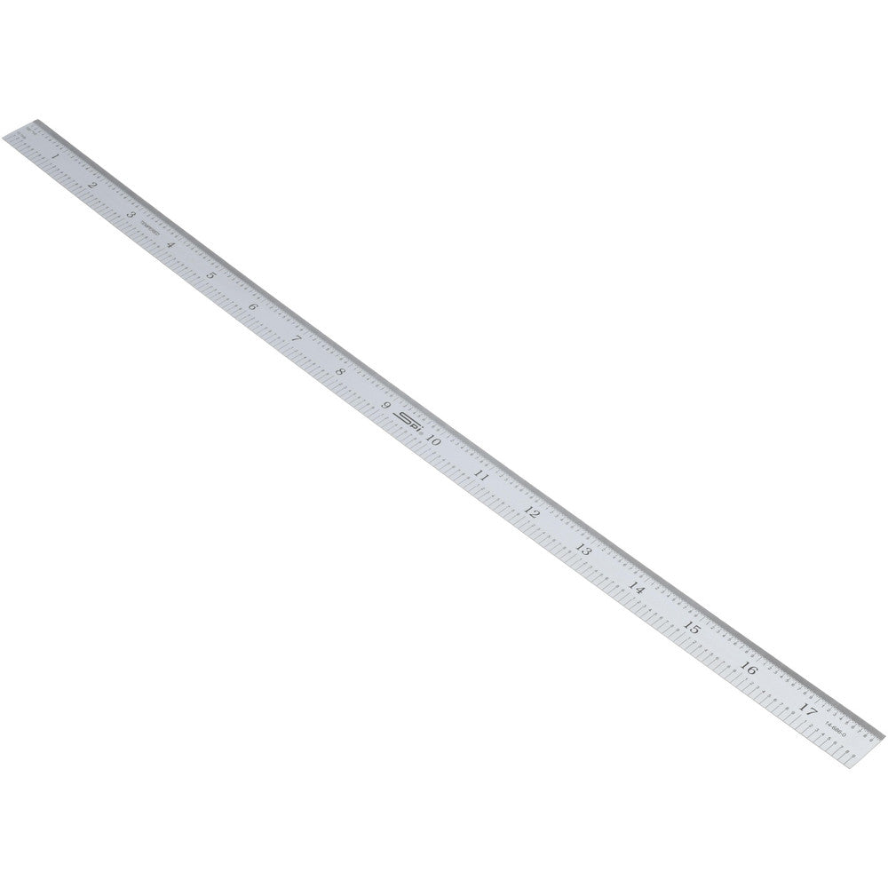 SPI 14-686-0 Steel Rule 18" OAL, Decimal & Metric Graduation, Flexible, 3/4" OAW
