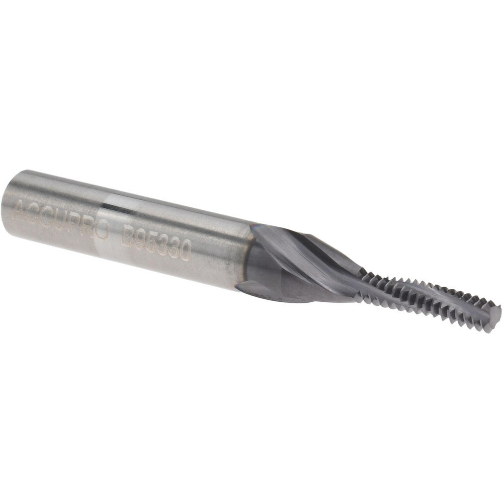 Accupro 930-01032 Helical Flute Thread Mill #10-32, Internal, 3 Flute, 0.2500" Shank Dia, Solid Carbide