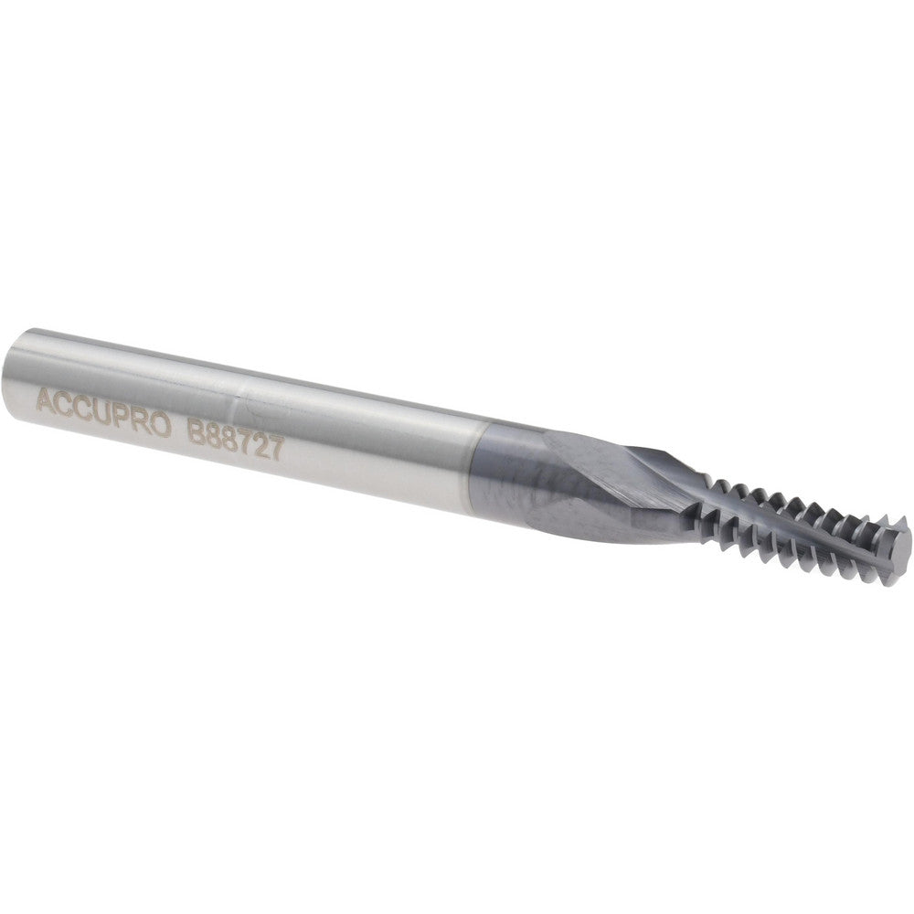 Accupro 930-25020 Helical Flute Thread Mill 1/4-20, Internal, 3 Flute, 0.2500" Shank Dia, Solid Carbide