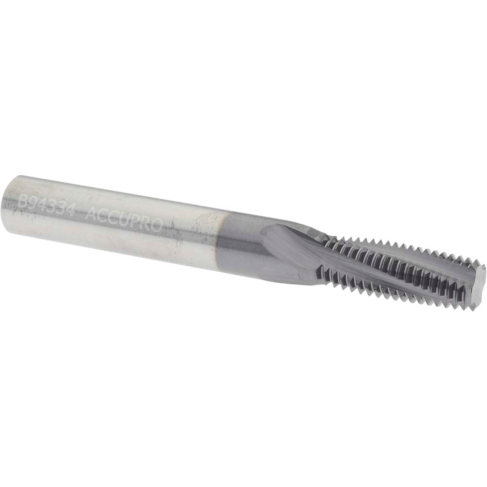 Accupro 930-43720 Helical Flute Thread Mill 7/16-20, Internal, 4 Flute, 0.3750" Shank Dia, Solid Carbide