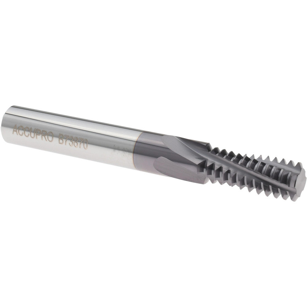 Accupro 930-50013 Helical Flute Thread Mill 1/2-13, Internal, 4 Flute, 0.3750" Shank Dia, Solid Carbide