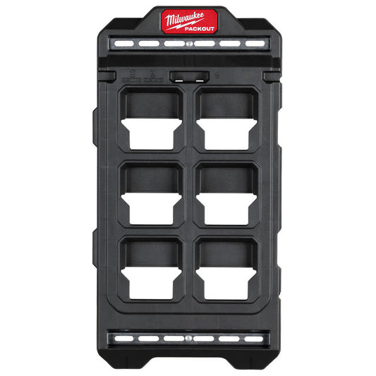 Milwaukee Tool 48-22-8496 Tool Box Case & Cabinet Accessories Accessory Type Wall Plate  Material Polyethylene  For Use With Tool Storage and PACKOUT™ Compatibility  Color Black  Overall Thickness 10.25in  Material Family Polyethylene