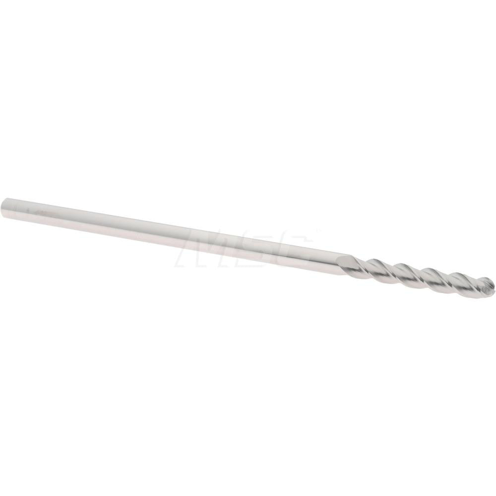 Accupro 76488238 Ball End Mill 0.25" Dia, 1.5" LOC, 3 Flute, Solid Carbide