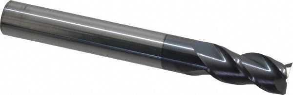 Accupro 76488881 Square End Mill 1/2'' Dia, 1'' LOC, 1/2'' Shank Dia, 4'' OAL, 3 Flutes, Solid Carbide