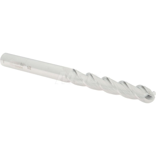 Accupro 76489301 Ball End Mill 0.5" Dia, 3" LOC, 3 Flute, Solid Carbide