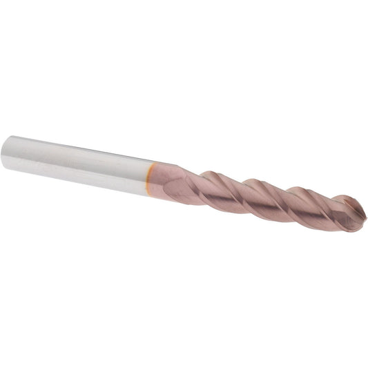 Accupro 76489426 Ball End Mill 0.375" Dia, 1.75" LOC, 3 Flute, Solid Carbide