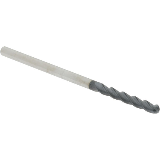 Accupro 76489475 Ball End Mill 0.125" Dia, 0.75" LOC, 3 Flute, Solid Carbide
