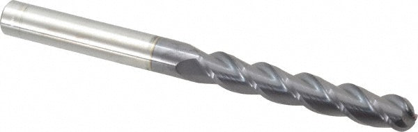 Accupro 76489566 Ball End Mill 0.5" Dia, 3" LOC, 3 Flute, Solid Carbide