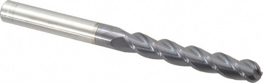 Accupro 76489566 Ball End Mill 0.5" Dia, 3" LOC, 3 Flute, Solid Carbide