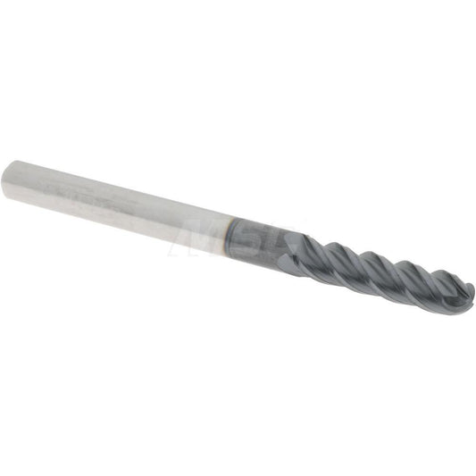Accupro 76489699 Ball End Mill 0.1181" Dia, 0.4724" LOC, 4 Flute, Solid Carbide
