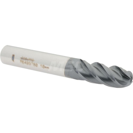 Accupro 76489780 Ball End Mill 0.3937" Dia, 0.9843" LOC, 4 Flute, Solid Carbide