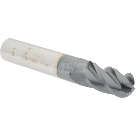 Accupro 76489806 Ball End Mill 0.4724" Dia, 0.9843" LOC, 4 Flute, Solid Carbide