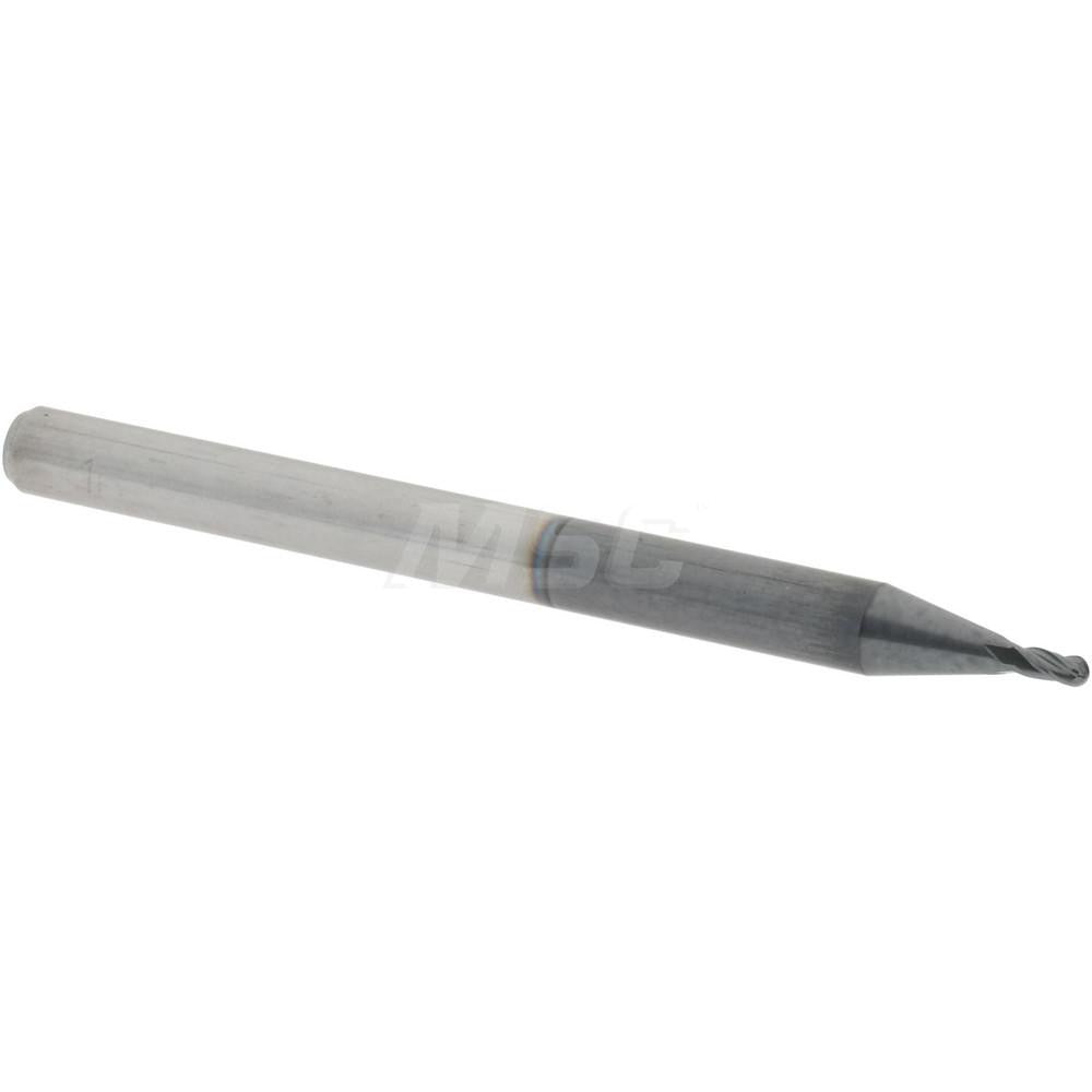 Accupro 76489863 Ball End Mill 0.0394" Dia, 0.0787" LOC, 4 Flute, Solid Carbide