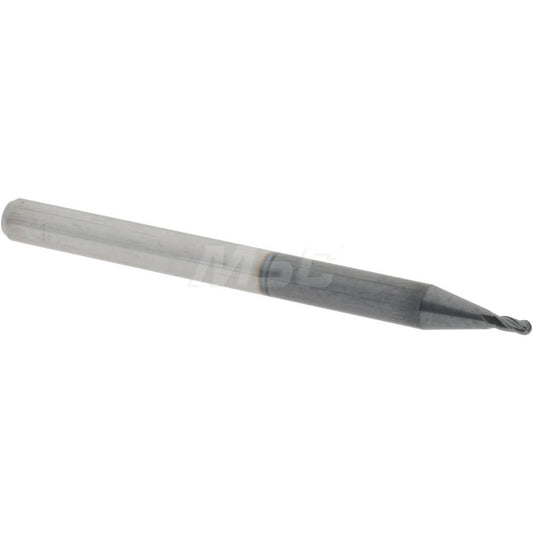 Accupro 76489863 Ball End Mill 0.0394" Dia, 0.0787" LOC, 4 Flute, Solid Carbide