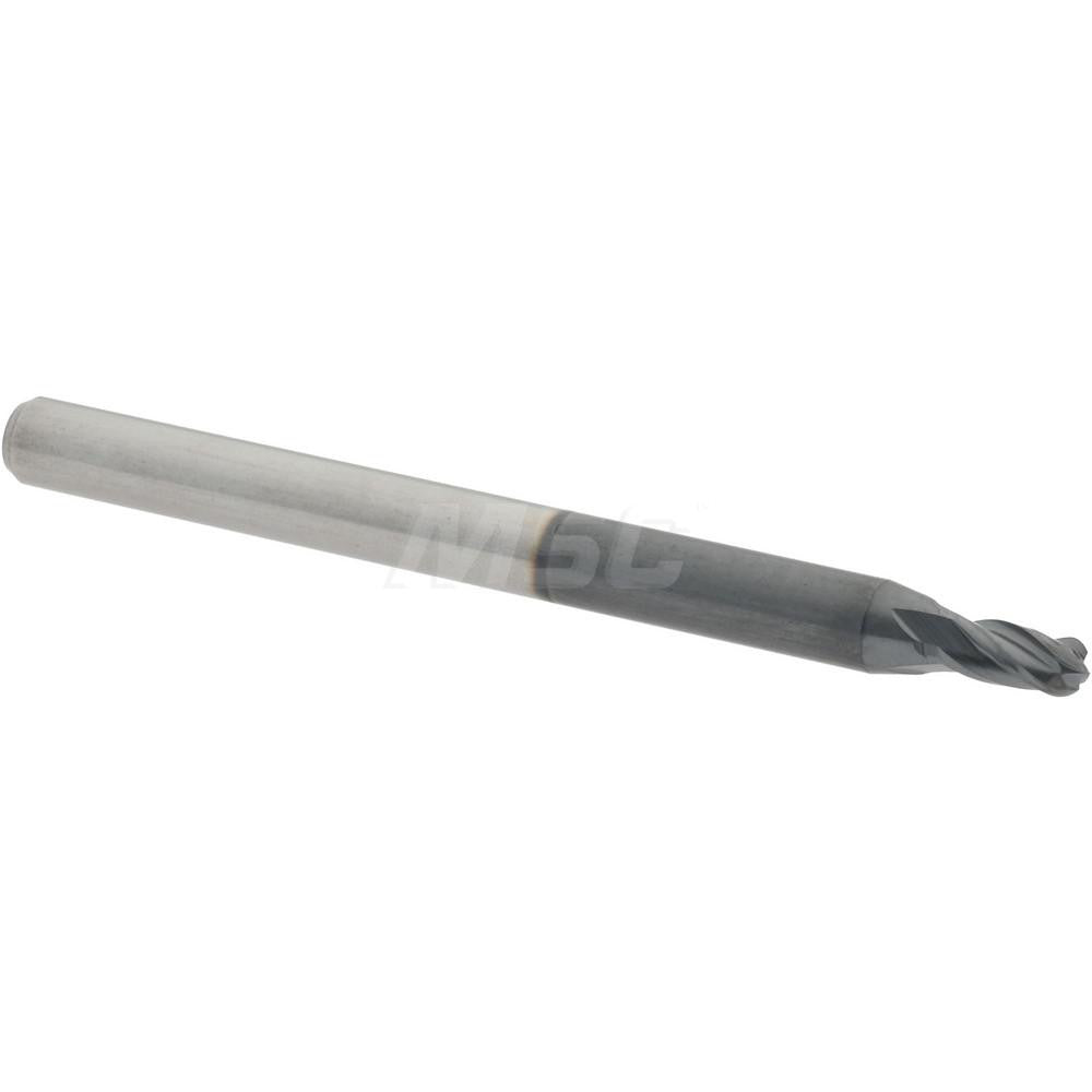 Accupro 76489889 Ball End Mill 0.0787" Dia, 0.1575" LOC, 4 Flute, Solid Carbide