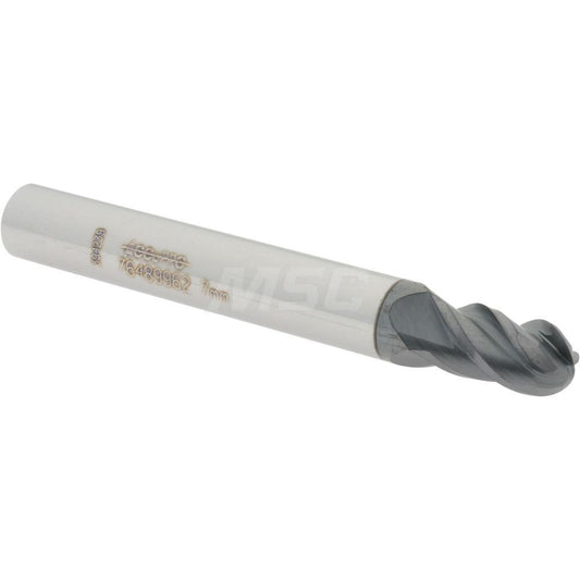 Accupro 76489962 Ball End Mill 0.2756" Dia, 0.4724" LOC, 4 Flute, Solid Carbide