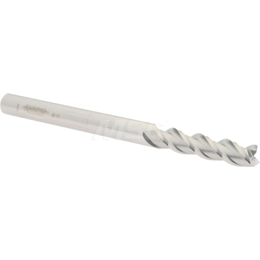 Accupro 76490952 Square End Mill 5/16'' Dia, 1-1/4'' LOC, 5/16'' Shank Dia, 4'' OAL, 3 Flutes, Solid Carbide