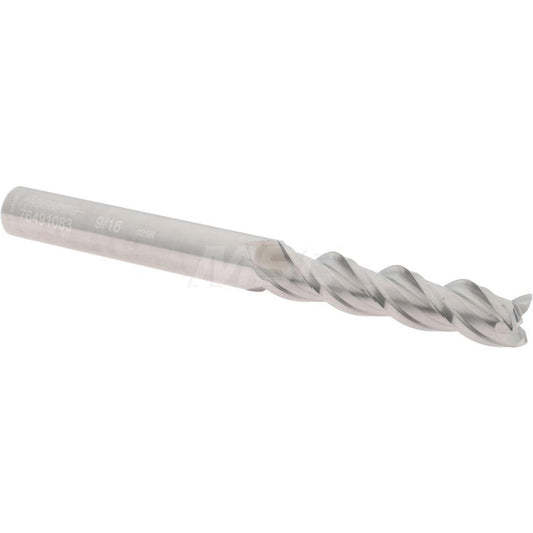 Accupro 76491083 Corner Radius End Mill 9/16" Dia, 2-1/2" LOC, 0.025" Radius, 3 Flutes, Solid Carbide