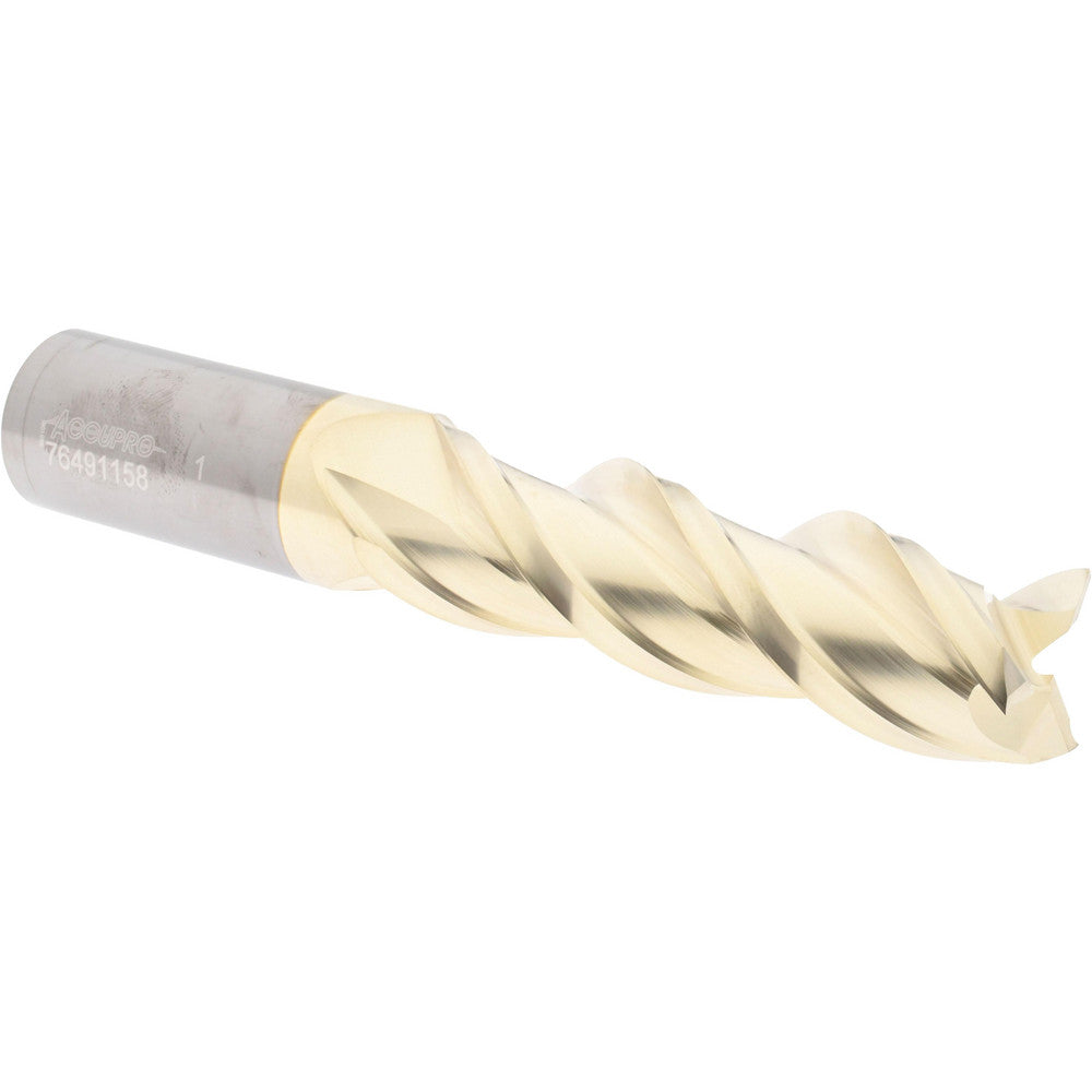 Accupro 76491158 Square End Mill 1'' Dia, 3-3/8'' LOC, 1'' Shank Dia, 6'' OAL, 3 Flutes, Solid Carbide