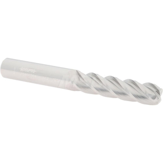 Accupro 76491364 Corner Radius End Mill 1/2" Dia, 2" LOC, 1/8" Radius, 4 Flutes, Solid Carbide