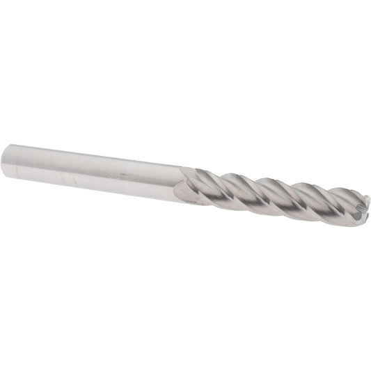 Accupro 76491695 Corner Radius End Mill 3/8" Dia, 1-3/4" LOC, 0.09" Radius, 4 Flutes, Solid Carbide