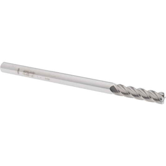 Accupro 76491901 Corner Radius End Mill 1/4" Dia, 1" LOC, 0.03" Radius, 4 Flutes, Solid Carbide